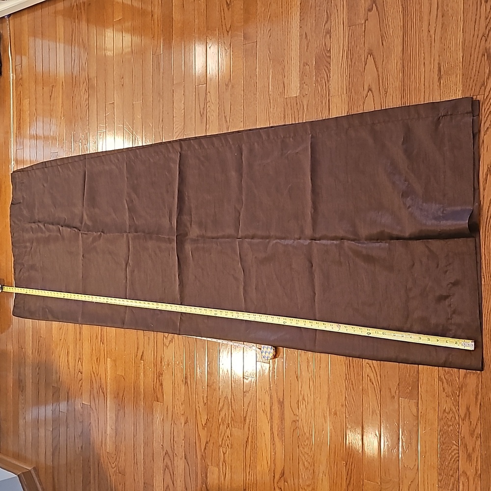 54"x90" silky brown curtain panel